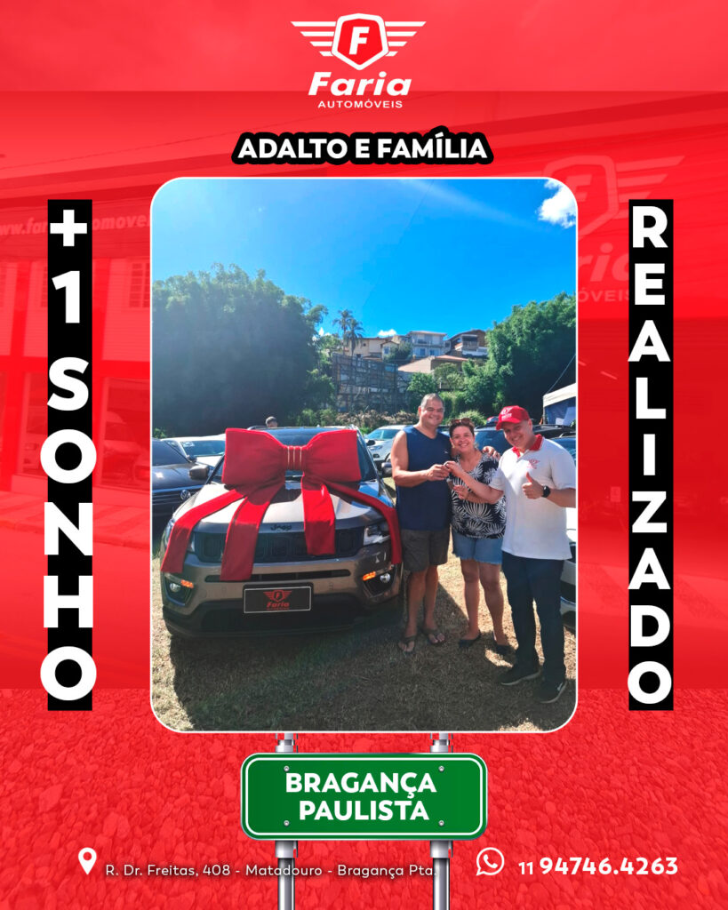 😍 Parabéns, Adalto e Família, pela compra! +1 Sonho Realizado. Ficamos muito felizes em fazer p