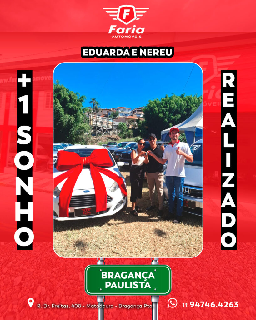 😍 Parabéns, Eduarda e Nereu, pela compra! +1 Sonho Realizado. Ficamos muito felizes em fazer pa