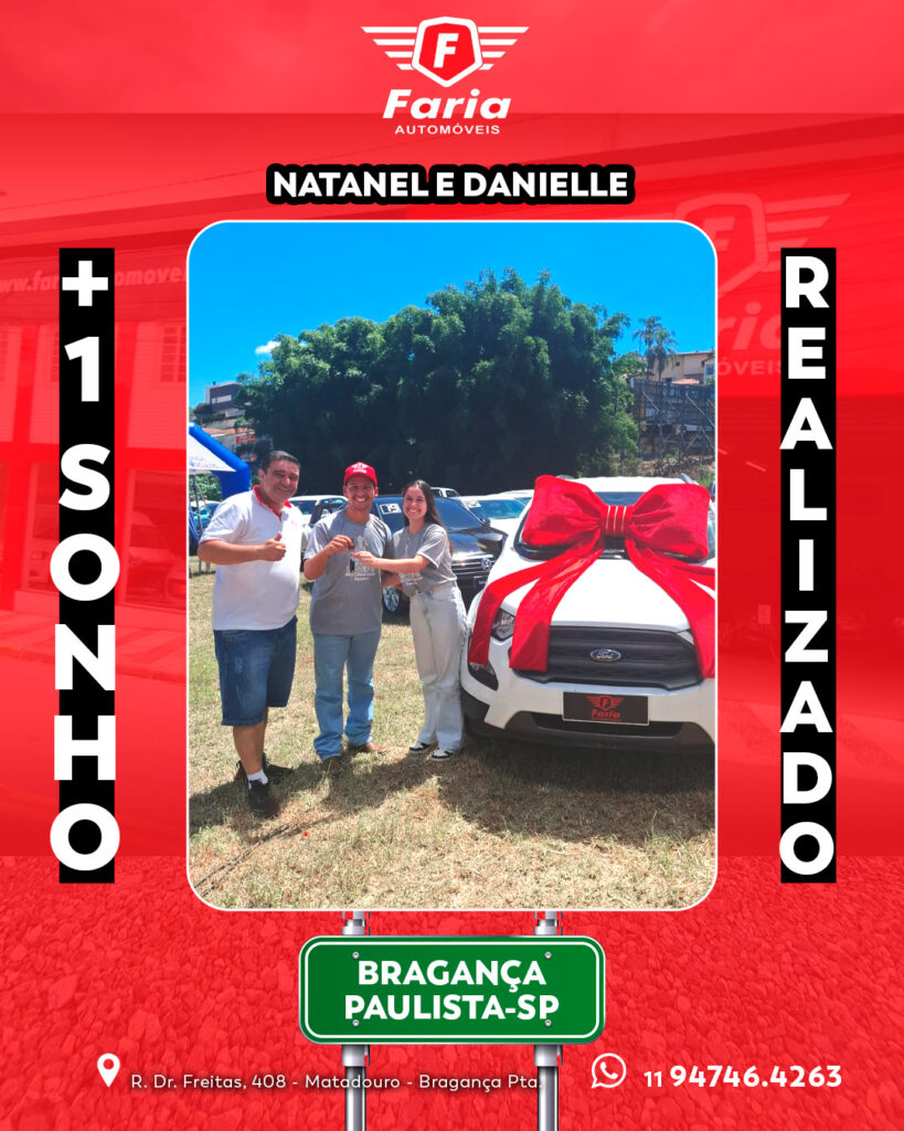 😍 Parabéns, Natanael e Danielle, pela compra! +1 Sonho Realizado. Ficamos muito felizes em faze